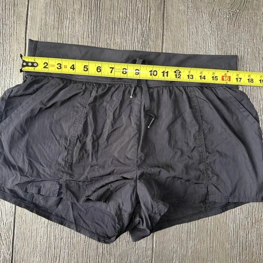 OFFLINE by AERIE Black Running/workout Shorts W/ Pockets And Drawstring Sz Large - Picture 2 of 7